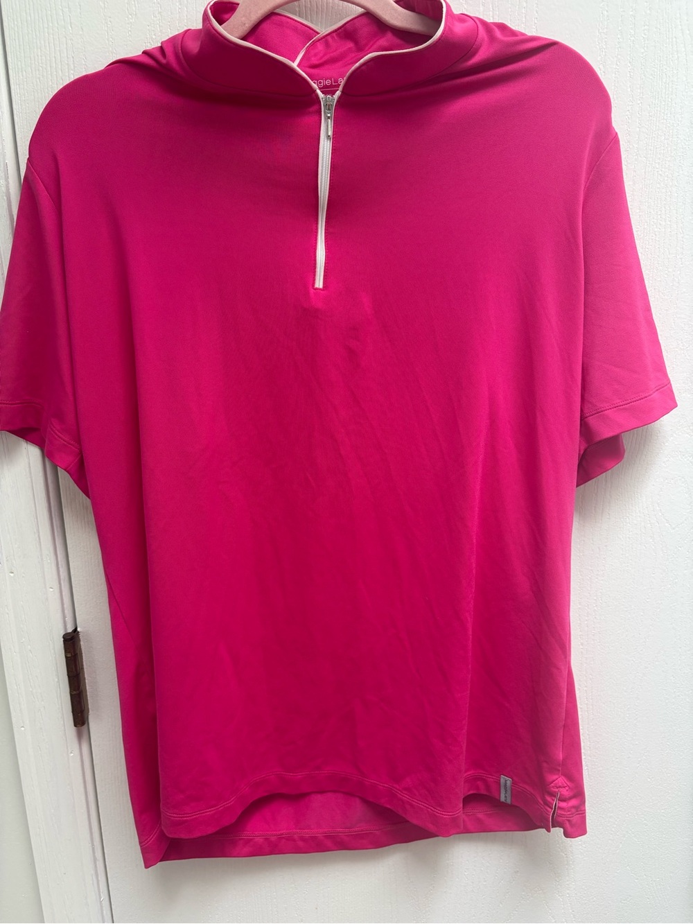 Maggie Lane Hot Pink Short Sleeve Polo